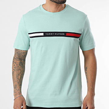 Tommy Hilfiger - Tee Shirt Chest Insert 6498 Vert Clair