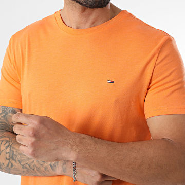 Tommy Jeans - Tee Shirt Slim Jaspe 0363 Orange
