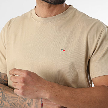 Tommy Jeans - Tee Shirt Regular Fit Small Flag 2504 Beige