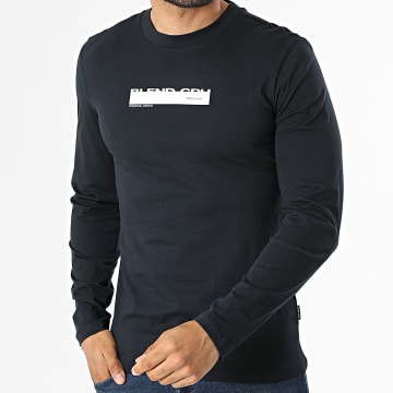 Blend - Camiseta Manga Larga Kemuel Graphic 20720496 Azul Marino