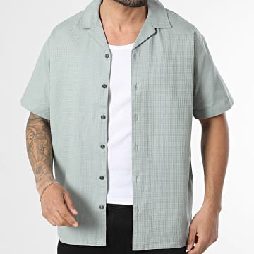 JJ Rebel - Chemise Manches Courtes Texturée Korso Vert