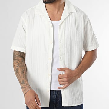 Jack And Jones - Camisa Manga Corta Texturizada Tyson Beige Claro