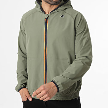 K-Way - Giacca con cappuccio con zip Sia K8138RW Verde Militare