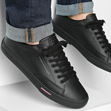 Tommy Hilfiger - Baskets Vulc Core Rwb Long Lace Leather 5814 Black