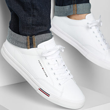 Tommy Hilfiger - Baskets Vulc Core Rwb Long Lace Leather 5814 White