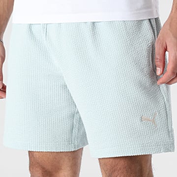 Puma - Short Jogging Textuur Relaxed Fit Essential Elevated Lichtblauw