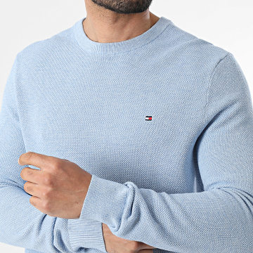 Tommy Hilfiger - Pull Essential Structure 6347 Bleu Clair Chiné