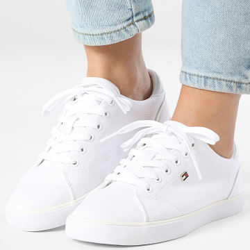 Tommy Hilfiger - Baskets Femme Low Profile Vulc Canvas 9102 White