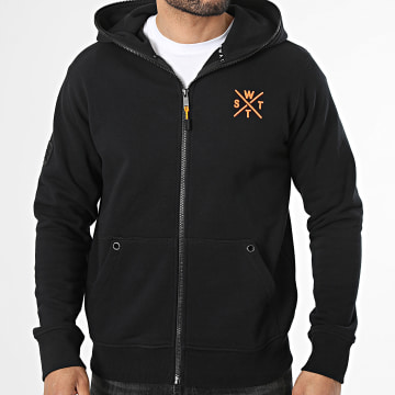 Watts - Felpa con Cappuccio e Zip Blunt Nero
