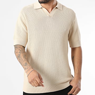 Classic Series - Polo mangas cortas punto Micah beige