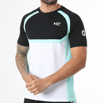 Comme Des Loups - T-Shirt Master Preto Azul Turquesa Branco