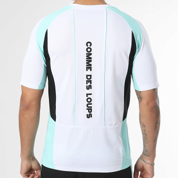 Comme Des Loups - T-Shirt Wave Bianco Turchese