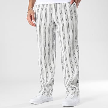 Jack And Jones - Trouser Summer Striped Karl Coba White