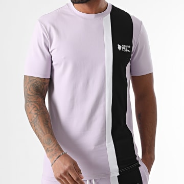 Comme Des Loups - T-Shirt Amalfi Violeta Preto Branco