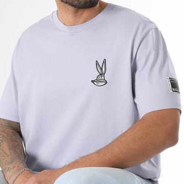 Looney Tunes - Tee Shirt Oversize Patch Brodé Bugs Lavande