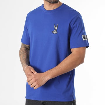 Looney Tunes - Camiseta Oversize con Parche Bordado Bugs Azul Real