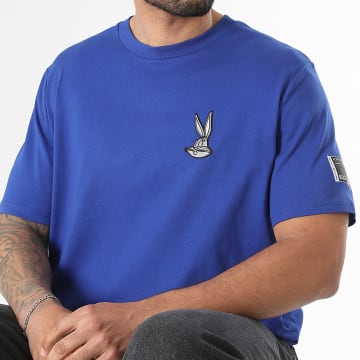 Looney Tunes - Tee Shirt Oversize Patch Brodé Bugs Bleu Roi
