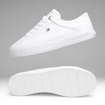 Tommy Hilfiger - Baskets Femme Foxing Sneaker Canvas 9170 White