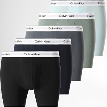 Calvin Klein - Lot De 5 Boxers NB4395 Noir Gris Vert Bleu
