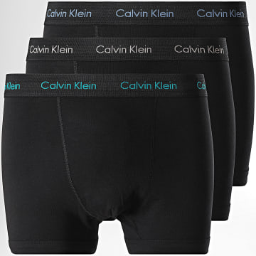 Calvin Klein - Pack De 3 Boxers Trunk U2662G Preto Verde Azul Bege