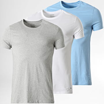 Calvin Klein - Pack van 3 T-Shirts 4051 Wit Blauw Gemêleerd Grijs