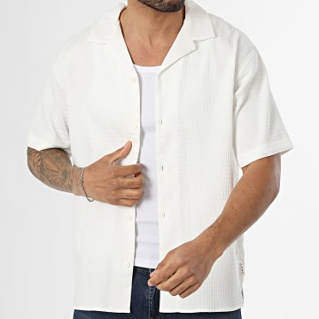 Jack And Jones - Camisa de Manga Corta Texturizada Fusion Performance Blanca
