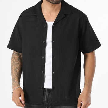 Jack And Jones - Camisa de Manga Corta Texturizada Fusion Performance Negro