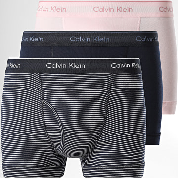 Calvin Klein - Pack van 3 Boxers NB4002A Marineblauw Wit Roze