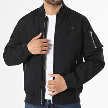 Schott NYC - Jass Bomber Met Rits Cabers Donker Marineblauw