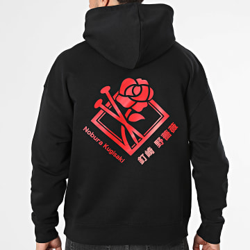 Jujutsu Kaisen - Sudadera con capucha relaxed Nobura negro rojo