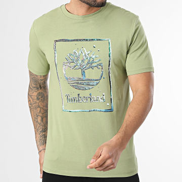 Timberland - T-Shirt Water Stack Logo A5MV4 Verde