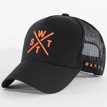 Watts - Casquette Trucker Tribe Noir Orange