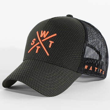 Watts - Casquette Trucker Tribe Noir Vert Orange