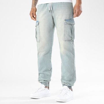 LBO - Pantalón Jogger Vaquero Cargo Relaxed Fit 4214 Denim Lavado