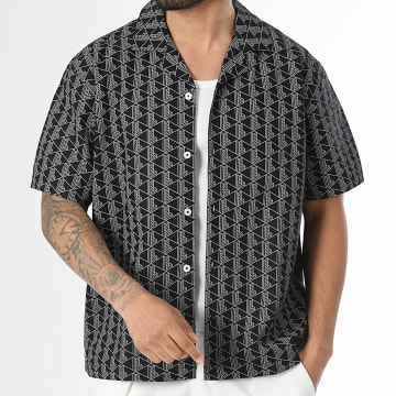 Lacoste - Chemise Manches Courtes The Blend Noir Gris