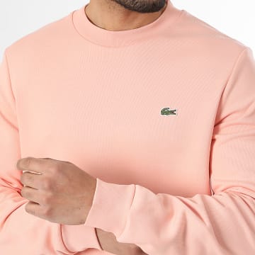 Lacoste - Sweat Crewneck Logo Brodé Crocodile Classic Fit Saumon