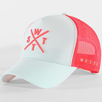 Watts - Cappellino Trucker Tribe Rosa Fucsia Celeste