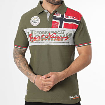Geographical Norway - Polo Kurzarm Kidney Khaki Grün