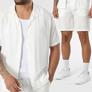 KZR - Conjunto Camisa Manga Corta Y Pantalón Corto de chándal 216 Beige Claro