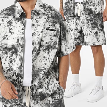 Uniplay - Tracksuit Short Jogger Shirt Short Sleeve 180 Black Grey White