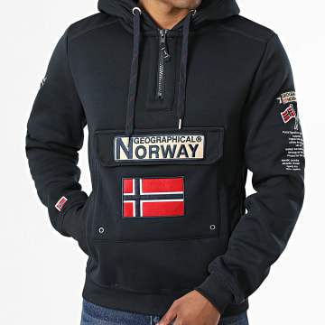 Geographical Norway - Hoodie Mit Reißverschluss Und Kapuze Gymclass Marineblau
