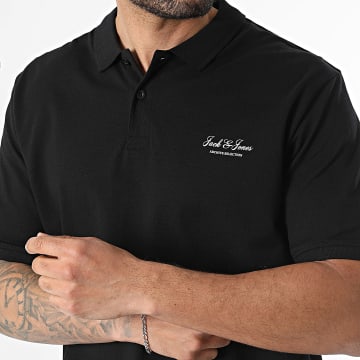 Jack And Jones - Polo Manches Courtes Archive Graphic Noir