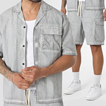Uniplay - Tracksuit Short Sleeve Shirt And Cargo Short 153 Grey