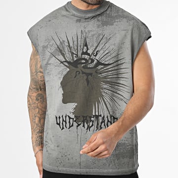 Uniplay - T-Shirt Oversize Sem Mangas 128 Cinza