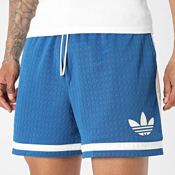 Adidas Originals - Short Jogging Warp Knit KB6154 Bleu Marine Beige Clair