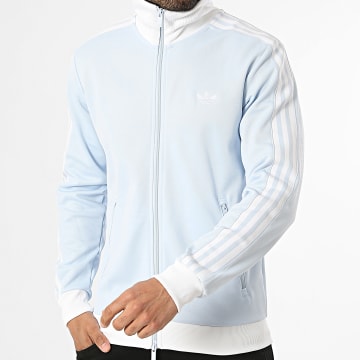 Adidas Originals - Veste Zippée Classic TT KE1664 Bleu Clair Blanc