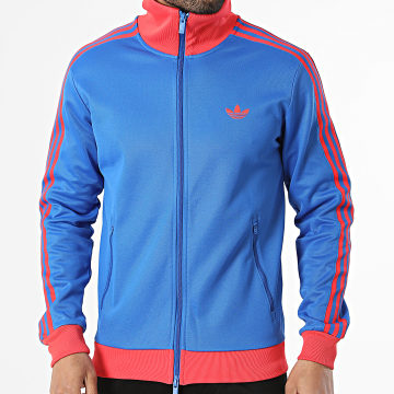 Adidas Originals - Veste Zippée Bandes Brodées Beckenbauer TT KE2412 Bleu Roi Rouge