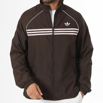 Adidas Originals - Veste Zippée Chest KC6436 Marron Rose Clair