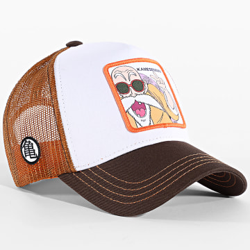 Dragon Ball Z - Gorra Trucker Kamesennin Blanco Camel Marrón