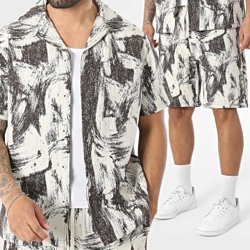 Frilivin - Conjunto Camisa Mangas Curtas E Calção De Treino 616 Bege Claro Castanho